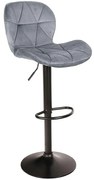 Barová Stolička Zoya Šedá welur