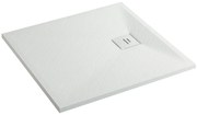 Erga Hyper, SMC sprchová vanička 100x80x2,6 cm + sifón, biela matná, ERG-V06-SMC-8010S-WH