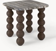 Mramorový pomocný stolík's dubovými nohami Lyndi