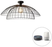 Inteligentné stropné svietidlo čierne 60 cm vrátane Wifi G95 - Pua