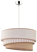 Duolla - Luster na lanku TRIO 1xE27/40W/230V pr. 45 cm béžová/hnedá