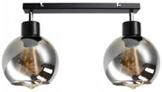 BERGE Sklenená LED stropná lampa 2xE27 - dymová guľa