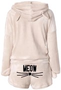 Verk 24556 Chlpaté dámske pyžamo MEOW veľ. XL, béžová