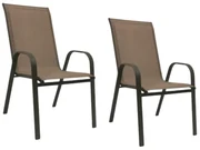 Záhradné kreslá TAVERNO set 2ks hnedá/čierna