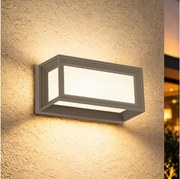 Brilagi - Vonkajšie LED nástenné svietidlo so senzorom PARKER LED/12W/230V sivé IP44