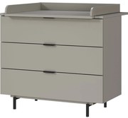 Sivá detská komoda s prebaľovacím pultom 105x102x54 cm Tomino – Germania
