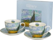 Porcelánová šálka s podšálkou Van Gogh Wheat Field 270 ml sada 2ks
