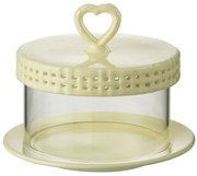Žltý keramický servírovací podnos s poklopom Hella Yellow - Ø16*13 cm