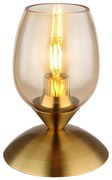 Globo 24007M - Stolná dotyková lampa KUWAITA 1xE14/25W/230V mosadz