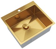 Gamma Gamma, 1-komorový nerezový drez 550x500x210 mm, brúsené zlato, GMA-S5550-GD