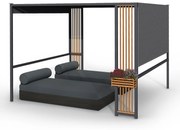 Valence, altánok, 3 x 3 m, UV50+, vodoodpudivý, solárne LED osvetlenie, solárny panel