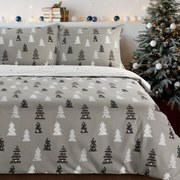 VIANOČNÉ FLANELOVÉ OBLIEČKY LENON 140X200 CM, 1 KS 70X80 CM VZOROVANÉ