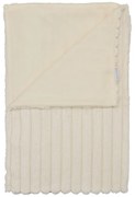 Krémová deka z mikroplyšu 130x170 cm Cosy Ribbed – Catherine Lansfield