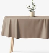 Goldea oválny obrus 100% bavlnené plátno - kávový hnedý 120 x 200 cm