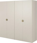 Šatníková skriňa Moonie IV (sivobéžová biela)