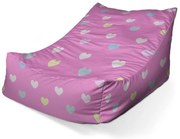 Sedací vak Lounge srdce na ružovej, ružová