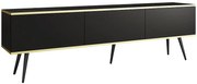 TV stolík Oro 175 Čierna+ Čierne nohy