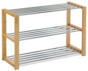 Botník - 3 police, chrom/černá 83168-12 NAT, 3 poschodia