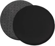 Podsedák na stoličky antracitový 38 cm, imitácia kože%