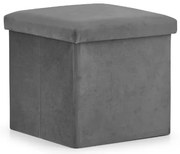 Skladacia taburetka s úložným priestorom "L" tmavo sivá