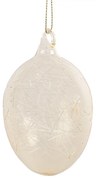 Žlté závesné sklenené vajíčko Egg - Ø 6*10 cm