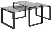 Sada 2 konferenčných stolíkov so sklenenou doskou Actona Katrine