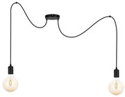 Luster na lanku MIROS 2xE27/60W/230V pavúk čierna