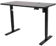 Výškovo nastaviteľný elektrický stôl BestBerg BBAT-12BB / rozmer 120x60 cm / výška 70-114 cm / čierny