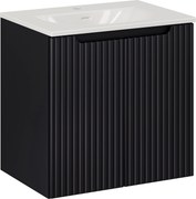 Comad Kúpeľňová skrinka s keramickým umývadlom Nova Black II 60 cm - čierna mat