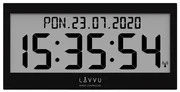 Čierne digitálne hodiny s češtinou LAVVU MODIG riadené rádiovým signálom LCX0011