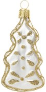 Bella Rose Sklenená vianočná ozdoba Stromek Bílá Mat