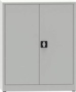 Dielenská policová skriňa na náradie KOVONA JUMBO, 2 police, zváraná, 1150 x 950 x 500 mm, sivá