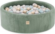 Suchý bazén pre deti menčestrový 90 x 30 + 200 loptičiek - zelená