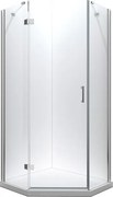 Besco Päťuholníkový sprchovací kút VIVA PE 90x90, výška 195 cm - bez vaničky BESCO-Rozmery: 90x90, BESCO-Orientácia: Ľavá