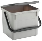 Rotho Nádoba na prací prášok, granule alebo bioodpad – 4,5l DETERGENT sivý