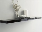 Polica na stenu Shelvy 88 cm, čierna lesk%