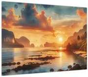 Obraz - Pohľad z pláže (70x50 cm)