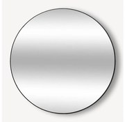 Atmosphera - Nástenné zrkadlo ALICE pr. 110 cm čierna