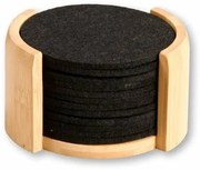 Kesper 58747 Sada plstených podtácok so stojanom 12 ks, pr. 10 cm