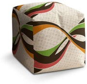 Sablio Taburet Retro abstrakcia: 40x40x40 cm