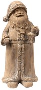 Hnedá dekorácie Santa s lucernou - 11 * 9 * 24 cm