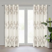 ZATEMŇOVACÍ ZÁVES NA KRÚŽKOCH IDALIA 140X250 CM LISTY