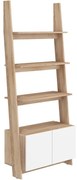 Regál Rack 80-1D sonoma/Biely lesk