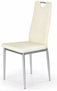 Jedálenská stolička Belini krémová kovové nohy Roberto