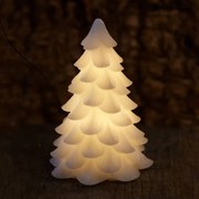 SIRIUS LED sviečka - stromček, biela, 16 cm