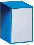 Zásuvková dielenská skrinka na náradie k pracovnému stolu GD, 810 x 592 x 510 mm, modrá