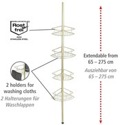 WENKO 24569100-Rohová polica DOLCEDO 31x275 cm zlatá