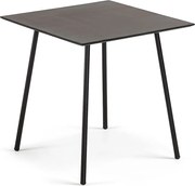 Čierny stôl Kave Home Ulrich, 75 x 75 cm