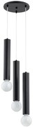 Luster na lanku TWISTER 3xE27/60W/230V pr. 28 cm čierna