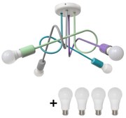 LED Prisadený luster OXFORD 4xE27/10W/230V